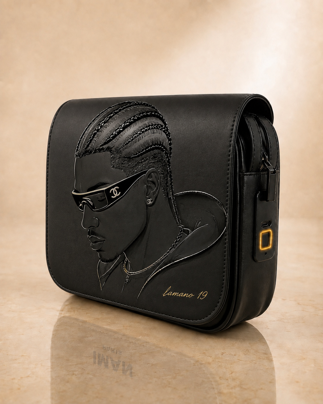 Rabat interchangeable personnalisé pour sacoche IMAN PARIS