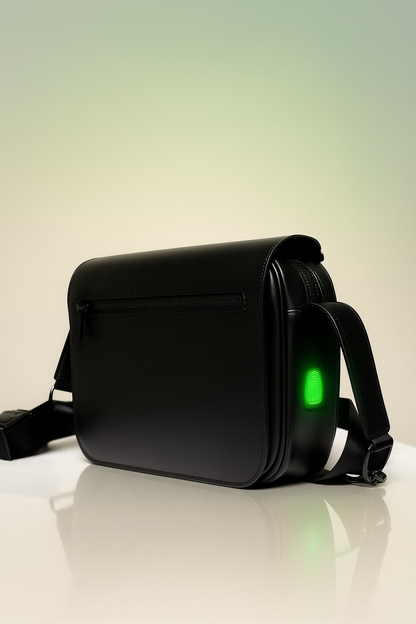 Sacoche biométric géolocalisable.