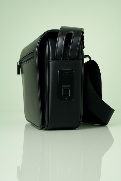 Sacoche biométric géolocalisable.